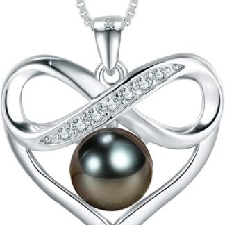 White Pearl Heart Pendant Necklace